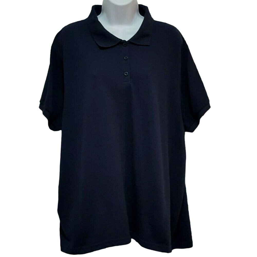 New‎ Reebok 4XL Plus Size Women's Pique Polo Navy Blue Top Shirt